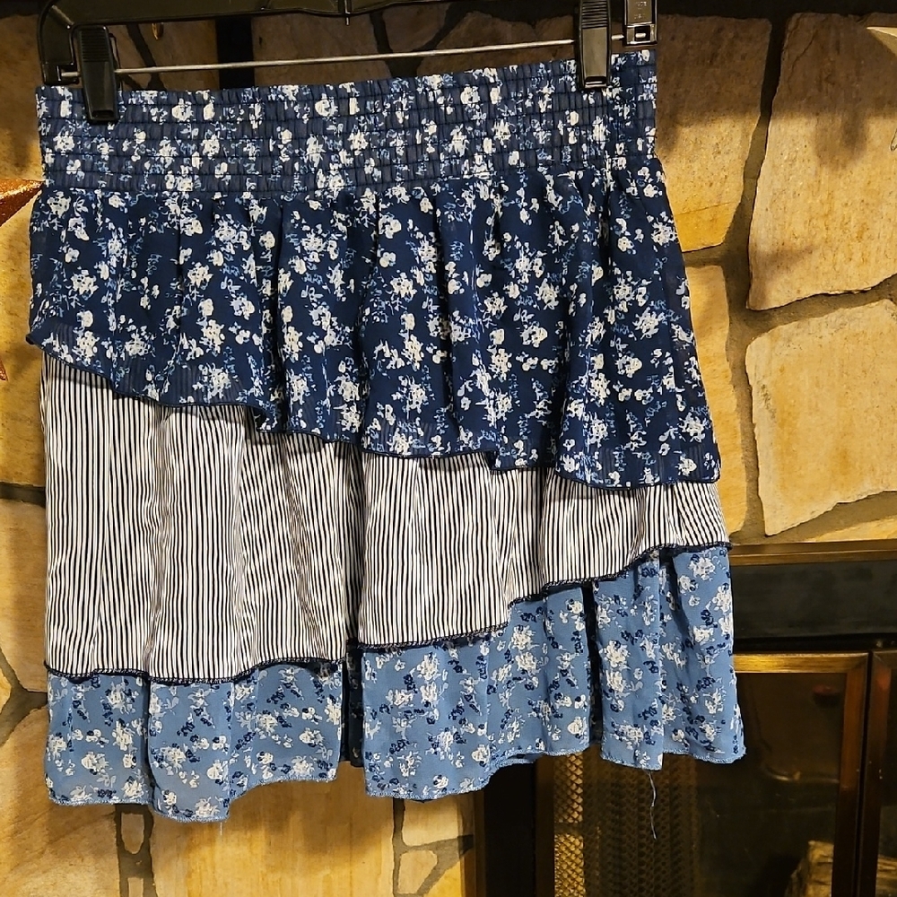 Maurices Blue Asymmetrical Skirt